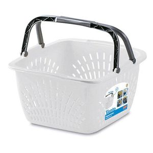 Plastový košík VENTO s úchytmi, 40 x 40 x 23 cm vyobraziť