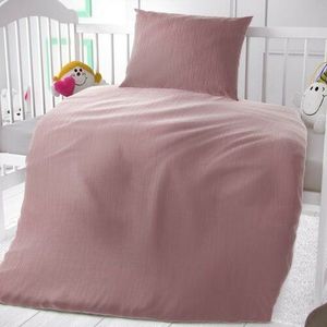 Kvalitex Detské mušelínové obliečky do postieľky ružová, 90 x 135 cm, 45 x 60 cm vyobraziť