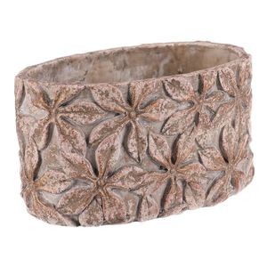 Betónový obal na kvetináč Flower, ovál, 13 x 21 x 12 cm, 21 cm vyobraziť