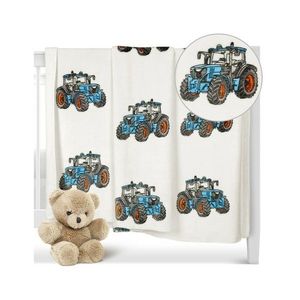 Bellatex Detská prikrývka Ella Traktor modrá, 100 x 150 cm vyobraziť