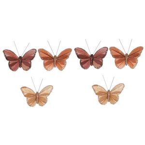 Súprava motýľov s klipom, 6ks v krabičke, mix farieb vyobraziť