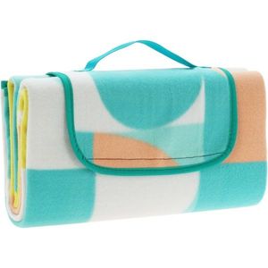 Pikniková deka Retro kocka 130 x 150 cm, modrá vyobraziť