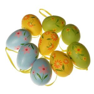 Súprava vonkajších závesných vajíčok v. 5 cm, 9 ks v balení, mix farieb vyobraziť