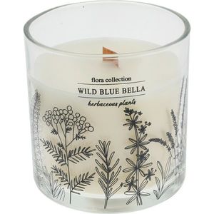 Vonná sviečka Flora Collection, Wild Blue Bella, 10 x 10 cm vyobraziť
