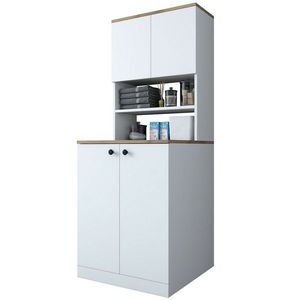 Skriňa nad práčku Kira White and Walnut vyobraziť