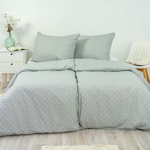 Stanex Bavlnené obliečky Sivá bodka, 140 x 200 cm, 70 x 90 cm vyobraziť