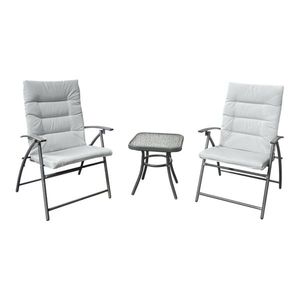 Záhradný set 1+2, sivá/tmavo sivá, MUSON vyobraziť