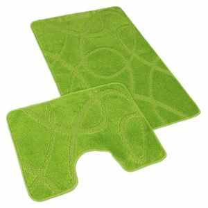 Kvalitex Súprava kúpeľňových predložiek Elipsy zelená, 60 x 100 cm, 60 x 50 cm vyobraziť