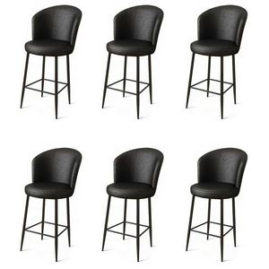 Súprava barových stoličiek Urus Black, 6 ks, 6 ks vyobraziť