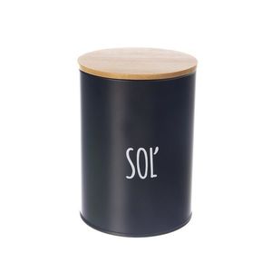 Dóza plech/bambus pr. 11 cm Soľ BLACK SK vyobraziť