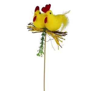 Zápich kohútik a sliepočka, 30 x 8 cm, žltá vyobraziť