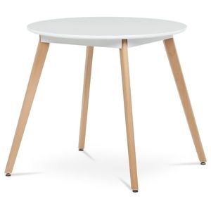 Kruhový jedálenský stôl 80 x 80 cm, biela vyobraziť