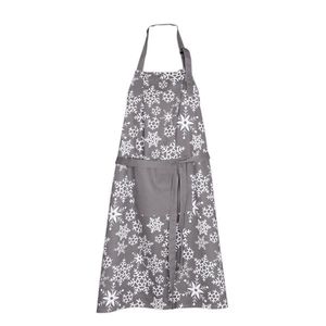 Forbyt Vianočná kuchynská zástera Vločky sivá, 70 x 90 cm vyobraziť