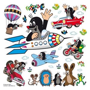 AG Art Samolepiaca dekorácia Krtko a raketa, 30 x 30 cm vyobraziť