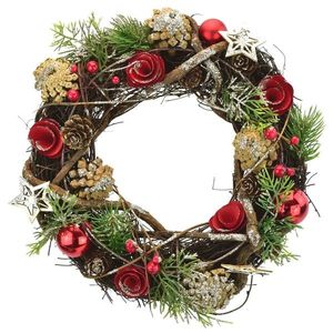 Vianočný ratanový veniec Rosso, 30 cm vyobraziť