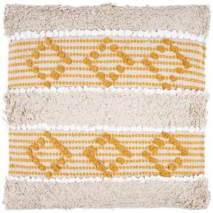 Dekoračný bavlnený vankúšik oranžový vzor, 45 x 45 cm vyobraziť