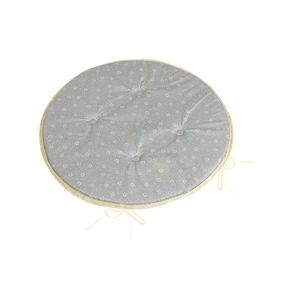 Bellatex Sedák Adela okrúhly hladký Pnúci kvietok sivá 40 x 40 cm vyobraziť