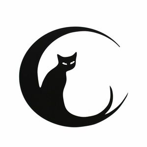 Drevená vyrezávaná dekorácia na stenu Mesačná mačka, pr. 35 cm vyobraziť