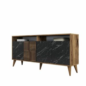 Skrinka Milan Walnut and Black Marble vyobraziť