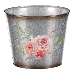 Obal na kvety Ruže, 18 x 15 x 18 cm, kov​ vyobraziť