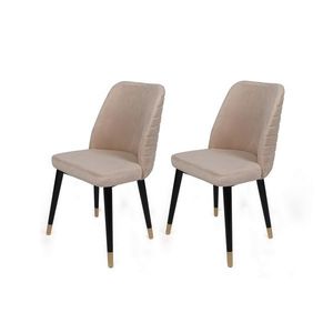 Súprava jedálenských stoličiek Hugo Cream and Black, 2 ks vyobraziť