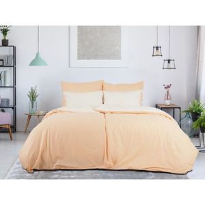 B.E.S. Petrovice Bavlnené obliečky Double face marhuľová/popolavá vyobraziť