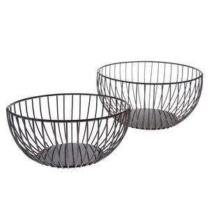 Sada kovových mís, 2 ks, čierna vyobraziť