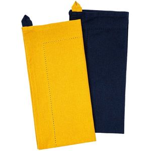 Trade Concept Utierka Heda tm. modrá / žltá, 50 x 70 cm, sada 2 ks vyobraziť