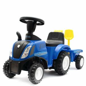 Baby Mix Detská odrážadlo traktor s vlečkou anáradím New Holland, modrá vyobraziť