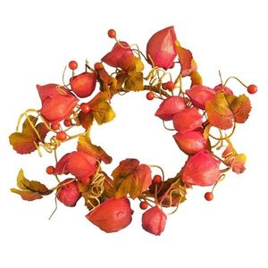 Jesenný veniec physalis, 27 cm vyobraziť