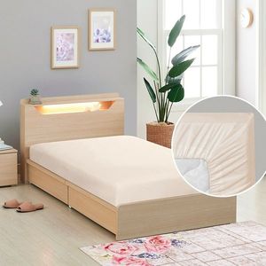 Bellatex Plátené prestieradlo s gumou biela káva, 90 x 200 cm vyobraziť