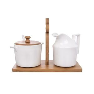 Orion Sada mliekovky a cukorničky so stojanom Whiteline vyobraziť