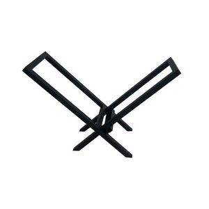 Stojan na palivové drevo 57 x 25, 5 x 40 cm, čierna vyobraziť