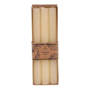 Súprava kónických sviečok, béžová, 6 ks, parafín vyobraziť