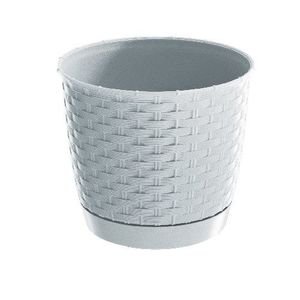 květináč RATOLLA ROUND 22 v.19, 5cm, 4, 2l, BÍ (S449) s miskou, 22 cm vyobraziť