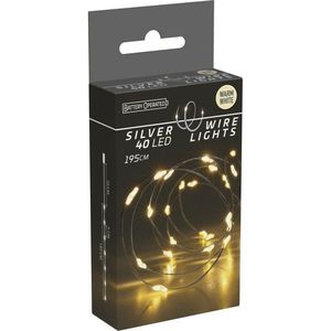 Svetelný drôt Silver lights 40 LED, teplá biela, 195 cm vyobraziť