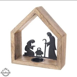 Orion Svietnik z mangového dreva Betlehem, 20 x 6, 5 x 22 cm vyobraziť