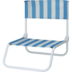 Skladacia plážová stolička Stripes, 65 x 44 x 19 cm, modrá vyobraziť
