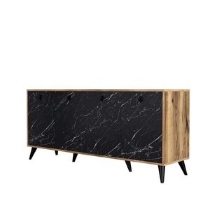 Skrinka Elite Walnut and Black Marble vyobraziť