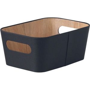 Kitchisimo Set 2 úložných košíkov 26 × 18 × 11 cm, čierna, S vyobraziť