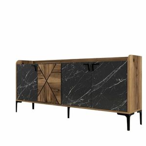 Skrinka Venedik Walnut and Black Marble vyobraziť