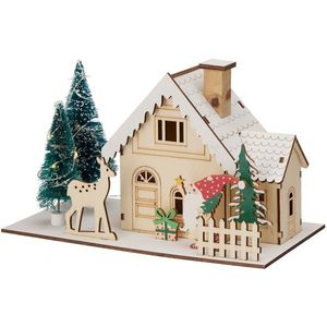 Vianočná LED dekorácia Zimný domček, 20x10x12, 5 cm, dekor 2 vyobraziť