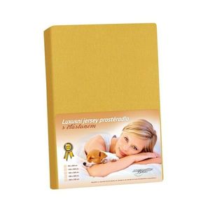 Bellatex Jersey prestieradlo s elastanom horčicová, 160 x 200 cm vyobraziť
