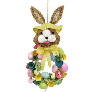 Veľkonočný venček so zajačikom na zavesenie, 22 x 57 x 10 cm vyobraziť