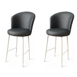 Súprava barových stoličiek Uras Anthracite and White, 2 ks, 2 ks vyobraziť