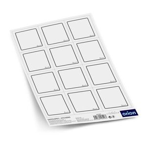 Orion Samolepky na dózy WHITELINE štvorec biela 2 x 12 ks vyobraziť