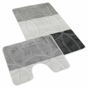 Kvalitex Súprava kúpeľňových predložiek Geometria sivá, 60 x 100 cm, 60 x 50 cm vyobraziť