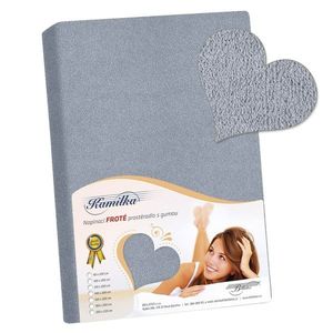 Bellatex Froté prestieradlo Kamilka modrosivá, 140 x 200 cm vyobraziť