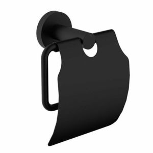 Sapho XR732B X-Round držiak toaletného papiera, s krytom, čierna vyobraziť