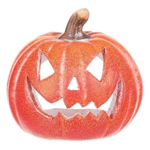 Svietnik Tekvička s tvárou malá oranžová, keramika, pr. 10 cm, pr. 10 cm vyobraziť